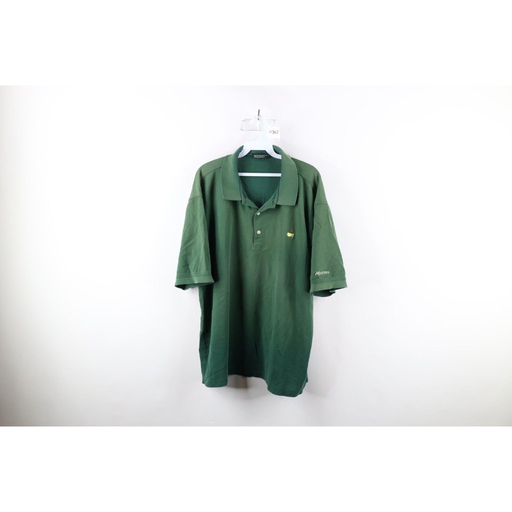 Vintage 90s Masters Collection Mens 2xl Thrashed Augusta Masters Golf Polo Shirt